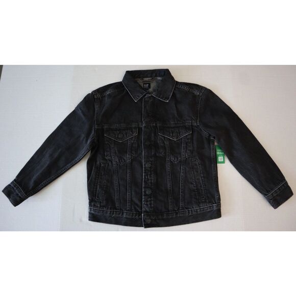 Gap Kids 453352-001 Unisex Sz M (8) Black Organic Cotton Icon Denim Jacket - Picture 6 of 7
